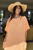 Made in Italy Milo Cotton Slouch Sac Dress Washed Calypso